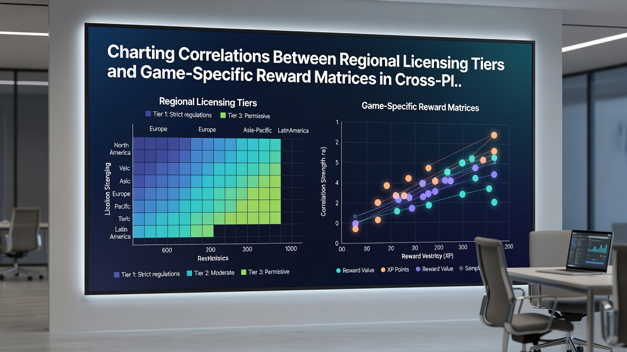 Chart illustrating reward matrix adjustments across different licensing regions