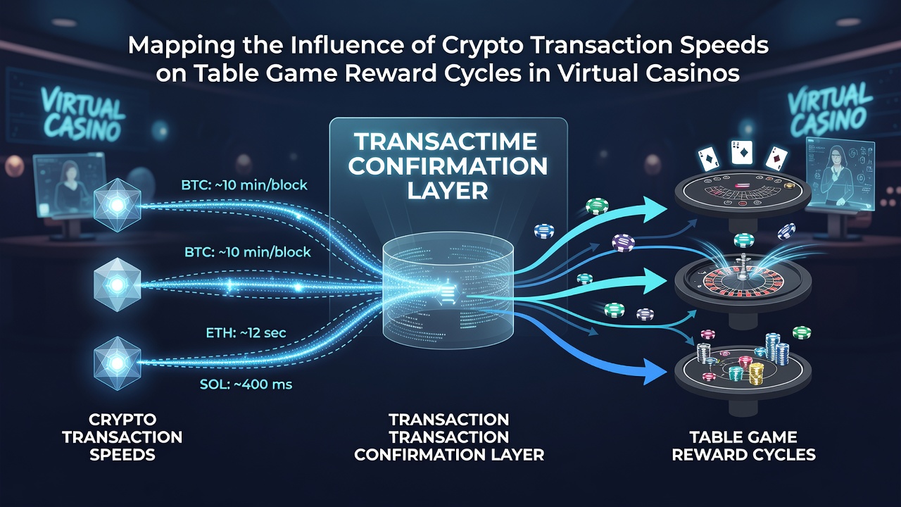 Chart illustrating reward cycle timing differences across crypto networks in virtual casinos