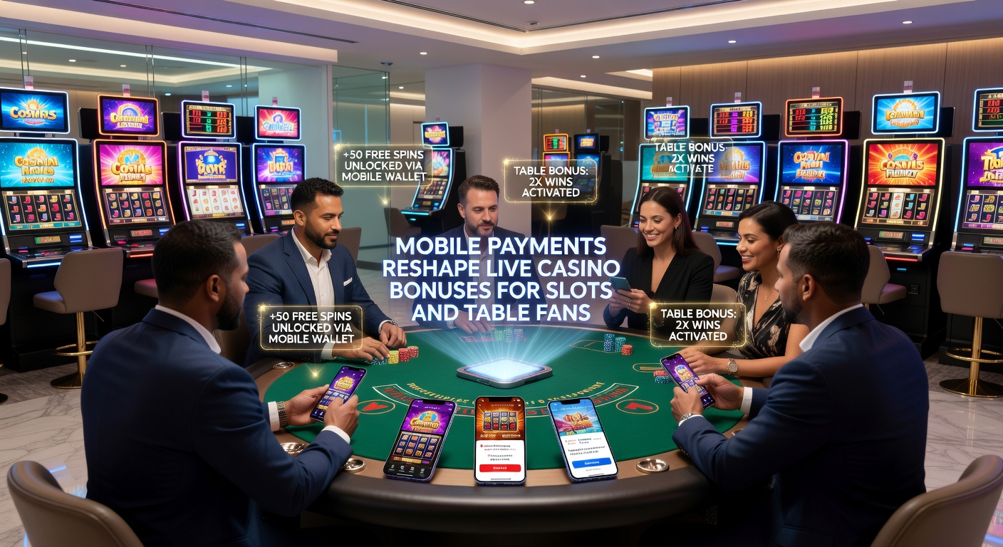 Close-up of a live roulette table on a mobile screen alongside digital wallet icons and glowing bonus multipliers