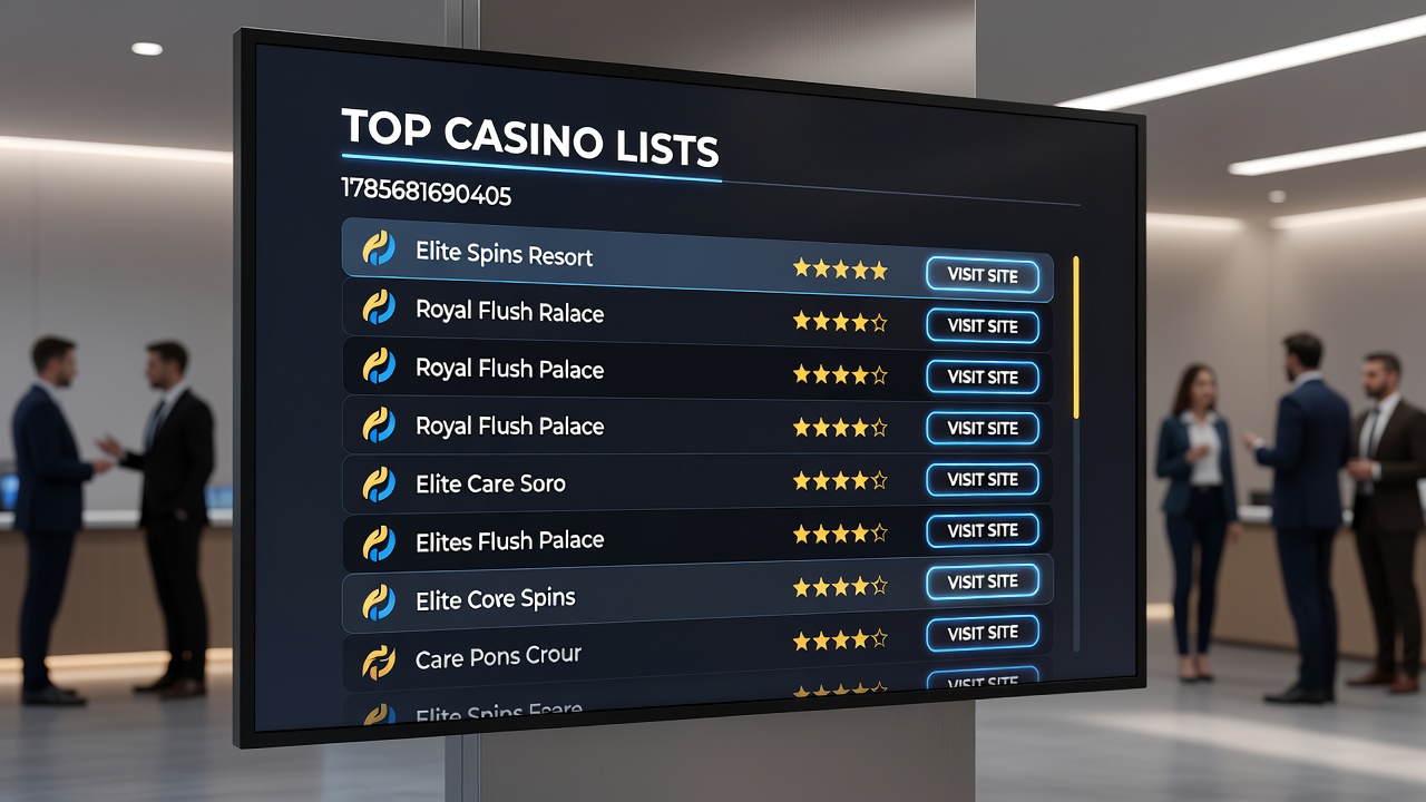 Comparison charts showing payout data and regulatory compliance scores for top-ranked casinos